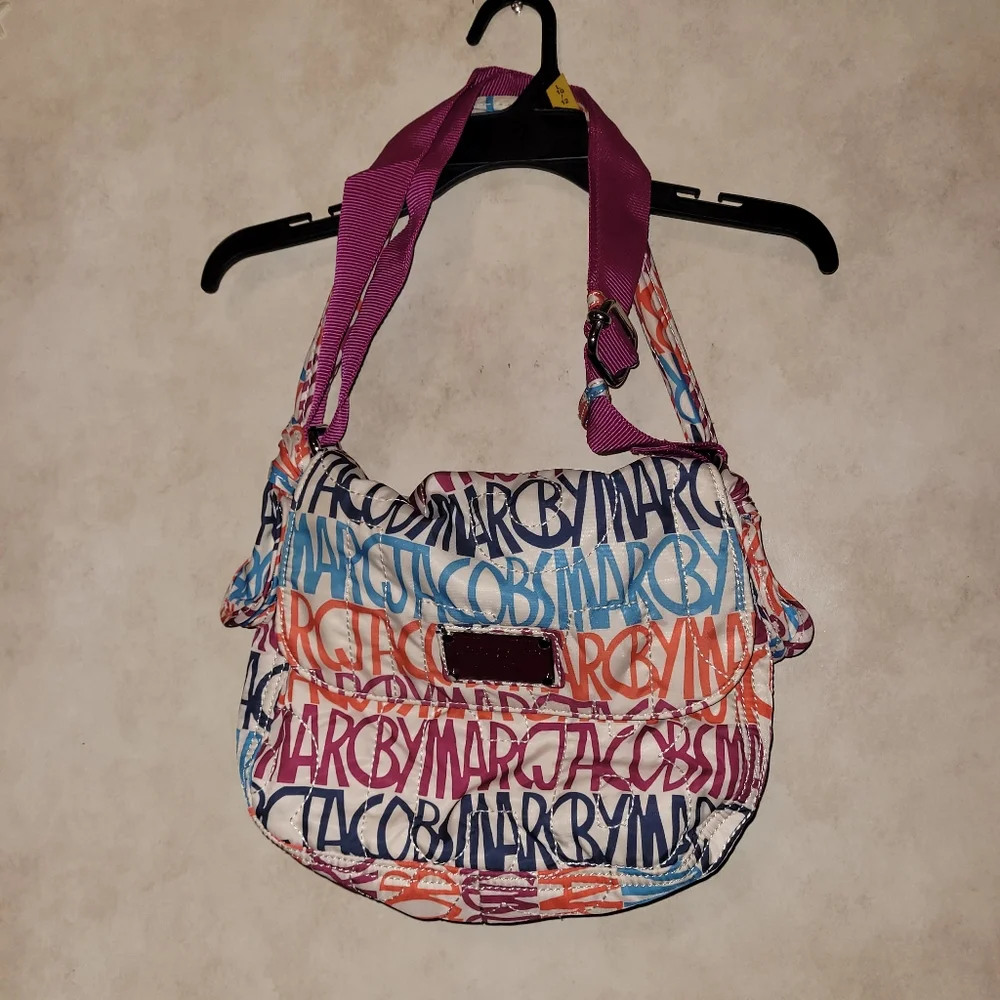 Marc BY Marc Jacobs Tapioca Multi Pretty Nylon Lil` Ukita Shoulder Crossbody - Picture 2 of 5
